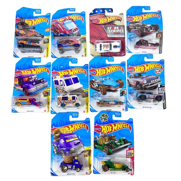 Hot Wheels Carded Lot Of 10 Various Years No Duplicates Toy Cars New (E) - Picture 1 of 6